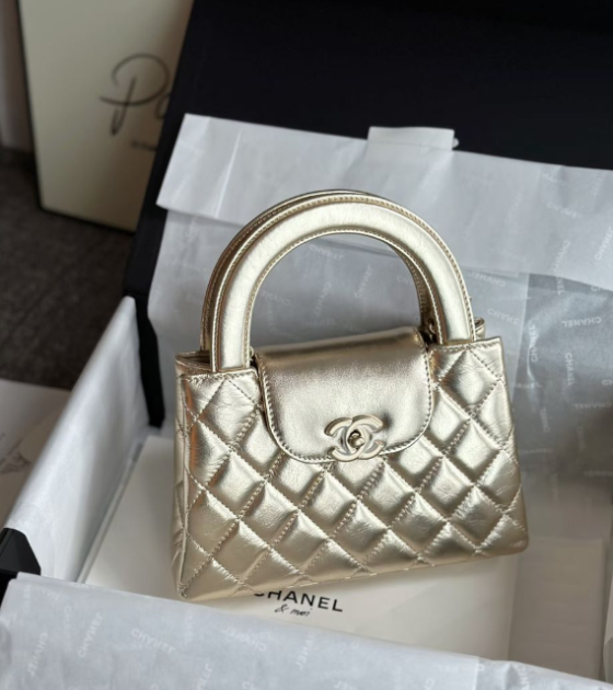 Ch**el 23K Kelly Handle Bag AS4416 Size 13-19-7cm Master Quality
