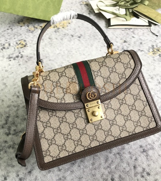 Gvc*1 Shoulder Bag Leather Coffee Brown Size 25×17.5×7cm