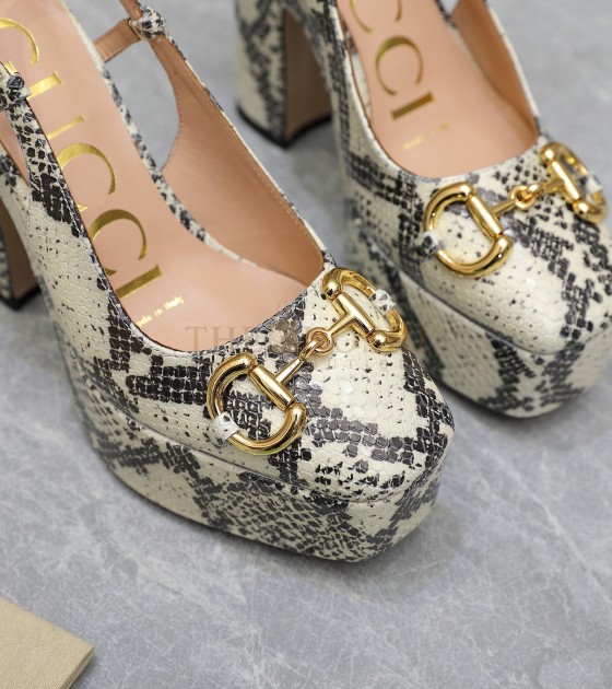 Gvc*1 Platform Pumps Heels Lambskin Leather Heels 12cm Platform 3.5cm Women