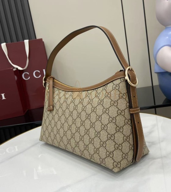 Gvc*1 GG Emblem Fall Collection Beige Ebony GG Canvas Shoulder Bag 30×19×11cm Master Quality