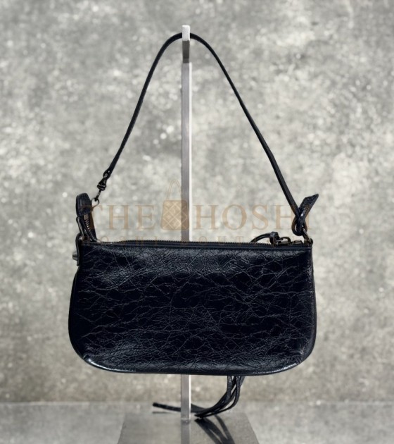 Ba1en*iaga Le City Mini Bag Black Leather Silver Hardware 25x14x4cm Master Quality