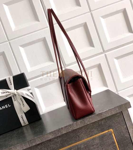 Ch**el Large Button Bag Red Lambskin 15*22*7cm  Master Quality