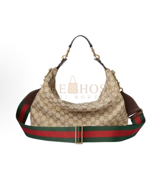 Gvc*1 Brera Medium Shoulder Bag Canvas Brown Leather Master Quality