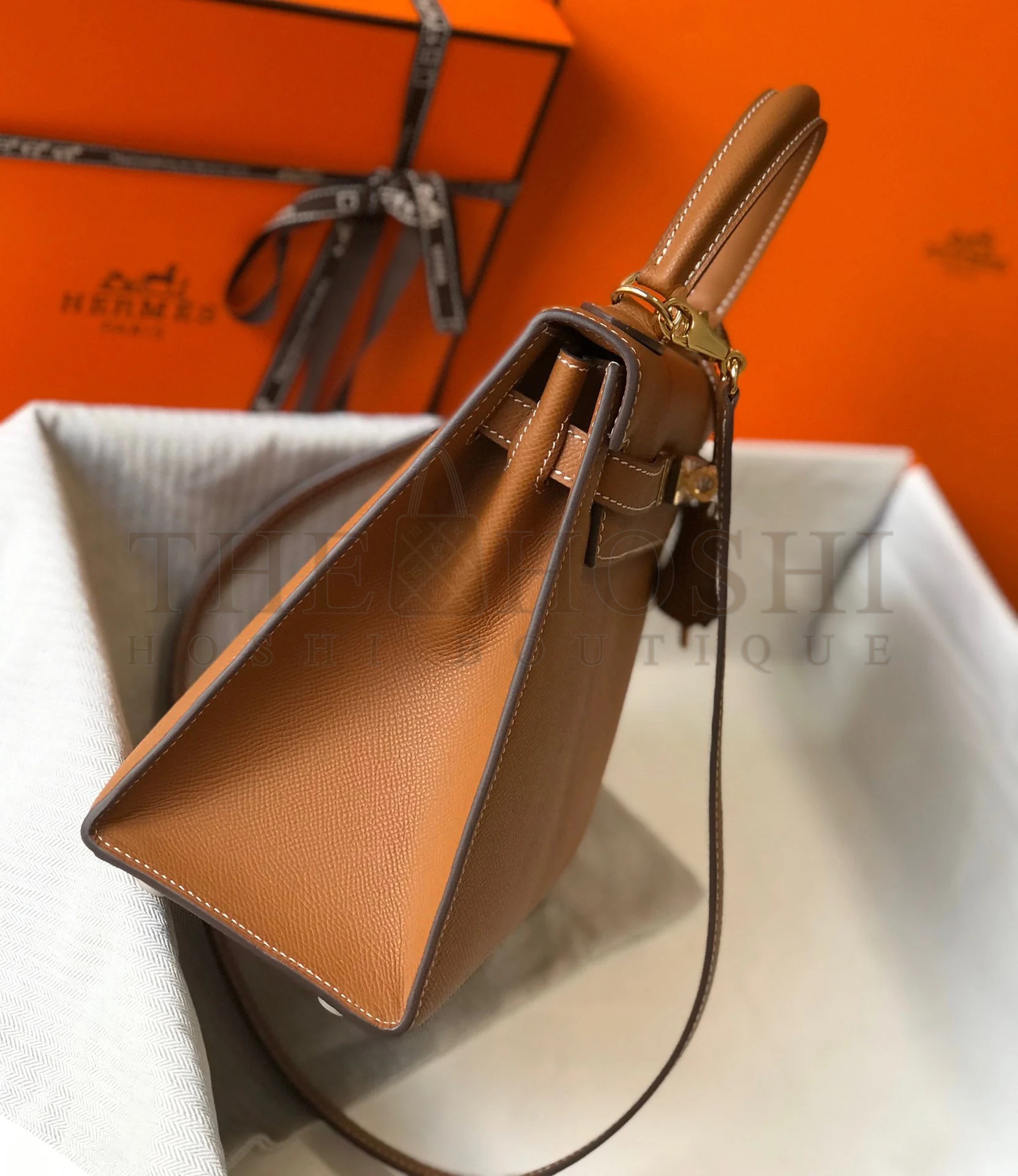 H**me5 Kelly 28cm Sellier Bag in Gold Epsom Calfskin GHW Master Quality