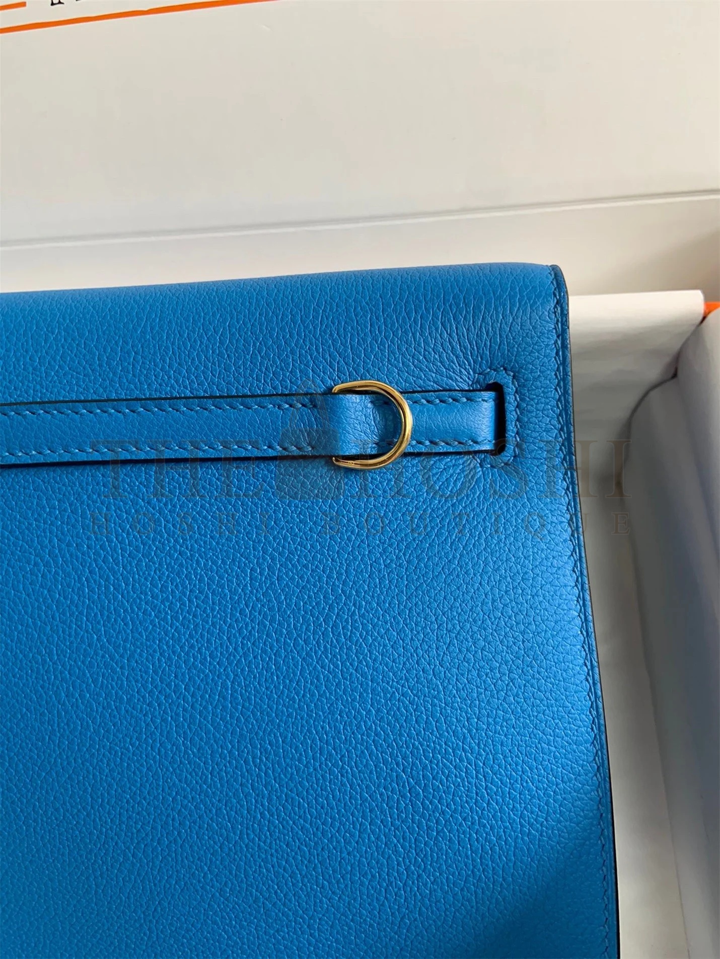 H**me5 Kelly Danse II Handmade Bag In Blue Hydra Evercolor Calfskin Master Quality