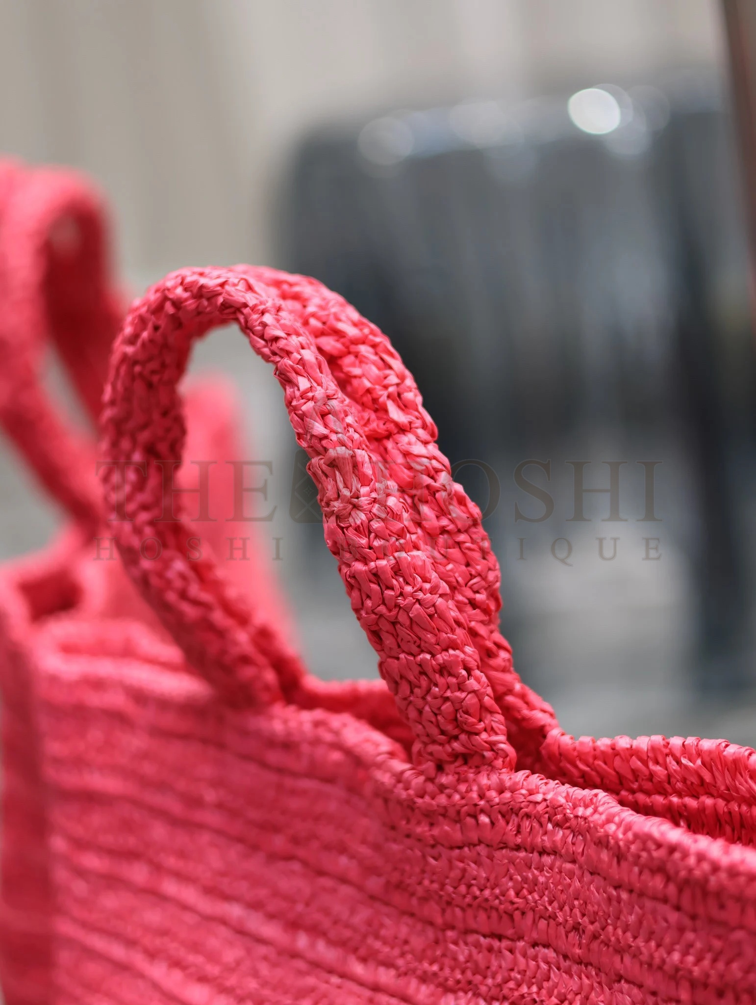 Sa1nt Lau*nt Rive Gauche Tote Bag in Neon Pink Raffia Crochet Master Quality