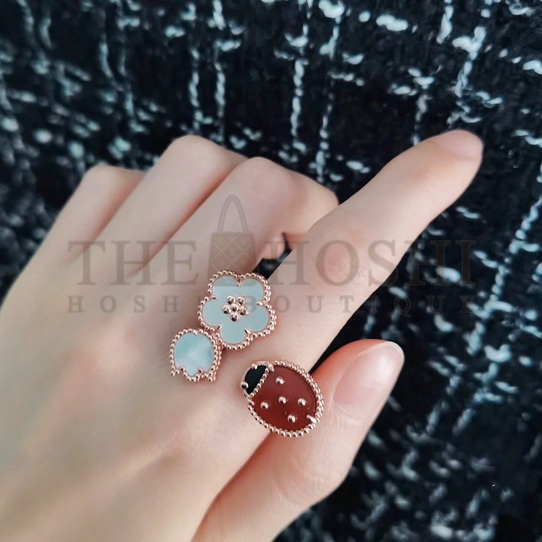 V*n Cl**f & Arpels Ladybird & Double Flower Ring Master Quality