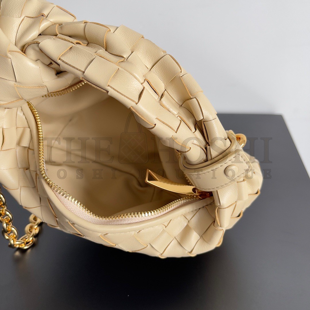 B0tt*ga Ven*ta Mini Jodie Chain Bag In Porridge Intrecciato Lambskin Master Quality