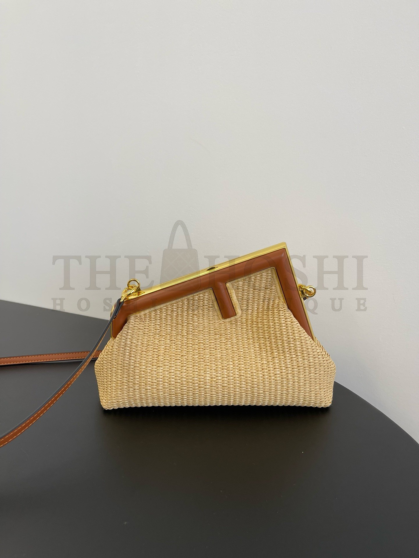 F**di First Small Bag in Natural Raffia Straw Master Quality