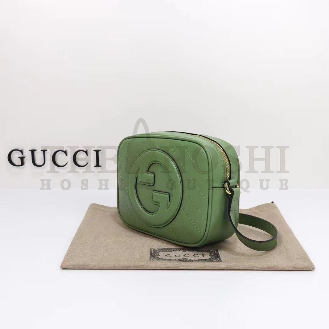 Gvc*1 Women GG Blondie Small Shoulder Bag Green Leather Zipper Closure Master Quality