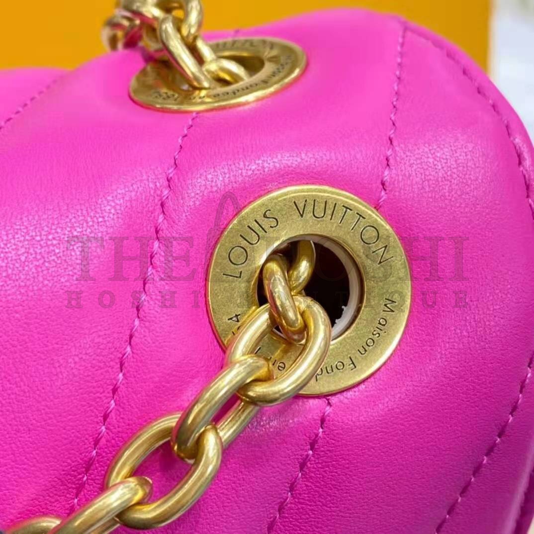 L0vis Vvtt0n LV Women New Wave Chain Bag Handbag Agathe Pink Smooth Cowhide Leather Master Quality