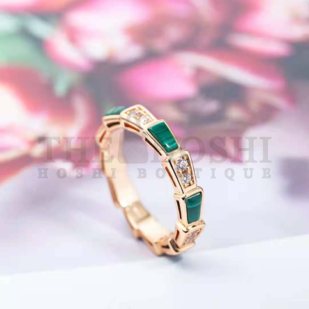 Bv1g*ai Women Use of Unconventional Materials Serpenti Viper Ring Master Quality