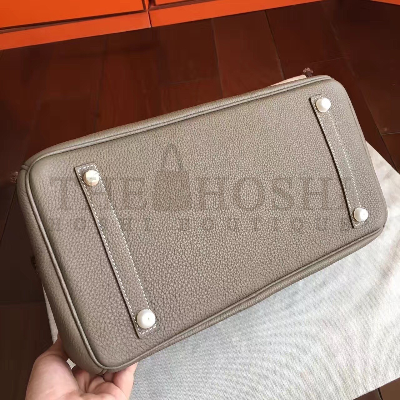 H**me5 Etoupe Clemence Birkin 40cm Handmade Bag Master Quality