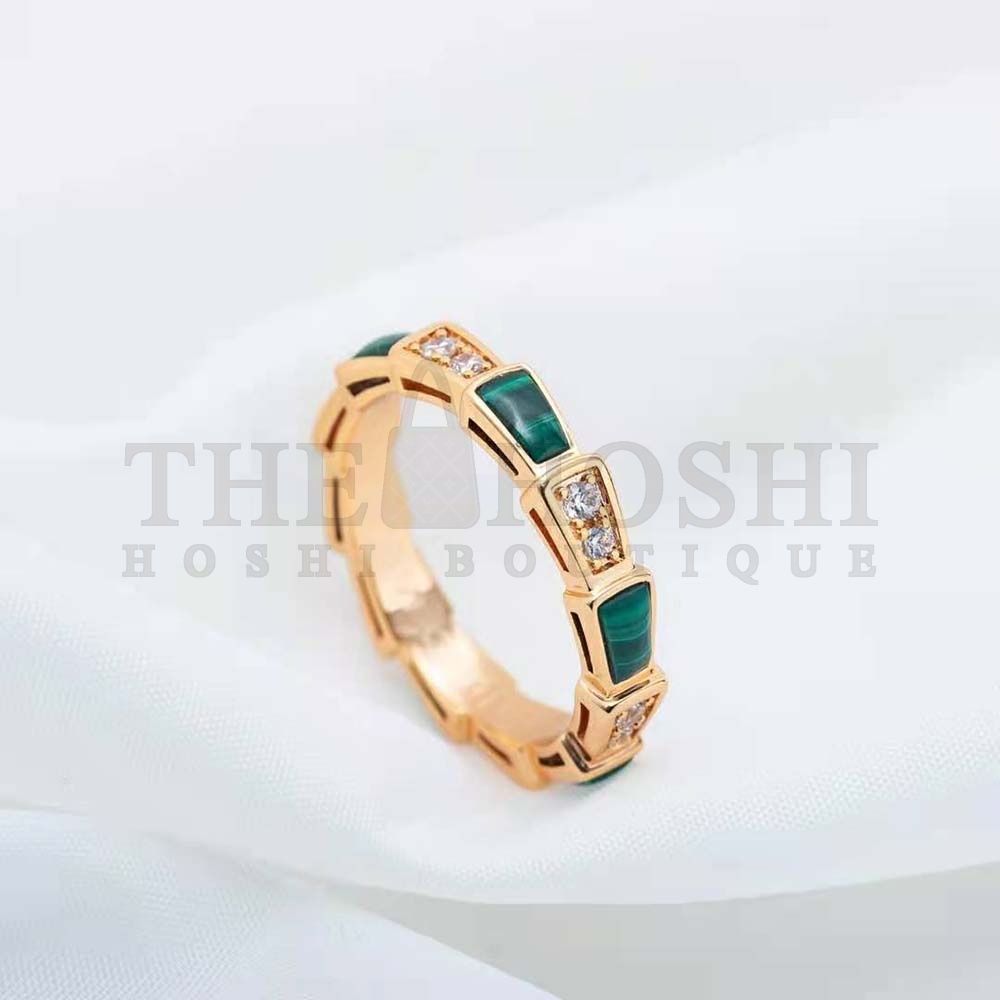 Bv1g*ai Women Use of Unconventional Materials Serpenti Viper Ring Master Quality