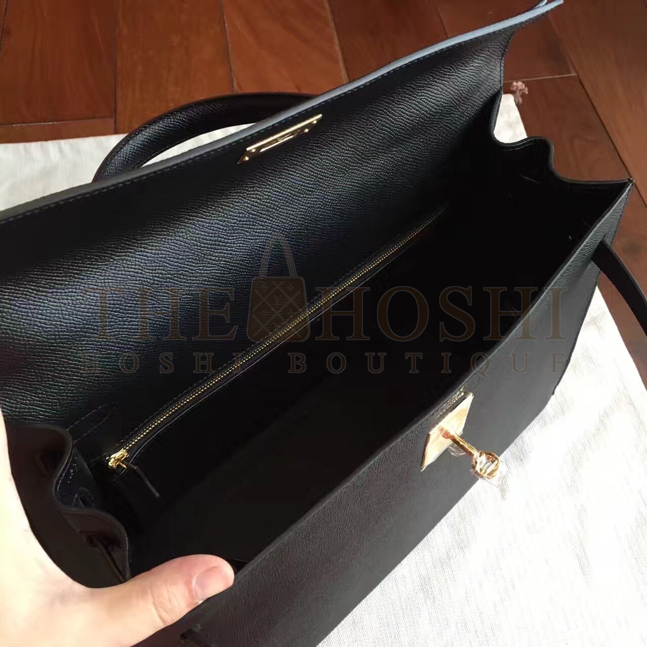 H**me5 Black Epsom Kelly 35cm Handmade Bag Master Quality