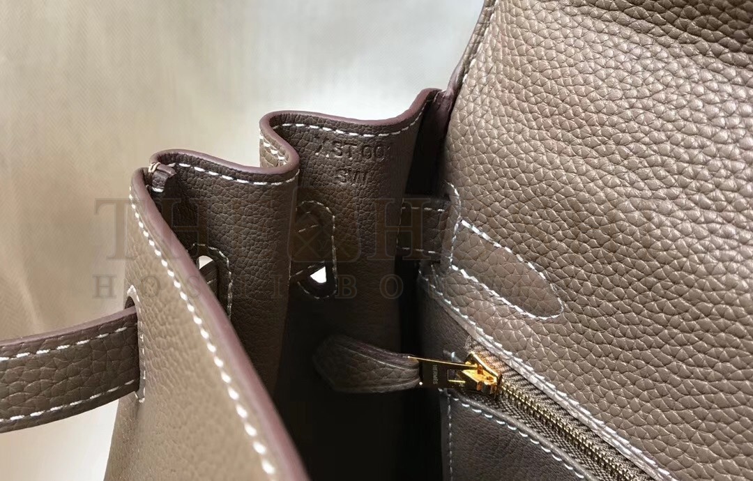 H**me5 Taupe Clemence Kelly 32cm Retourne Bag Master Quality