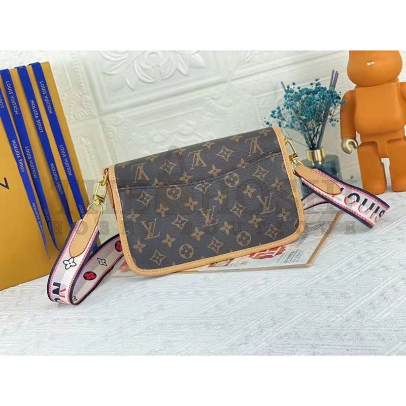 L0vis Vvtt0n LV Women Diane Satchel Brown Monogram Coated Canvas Textile Lining Master Quality