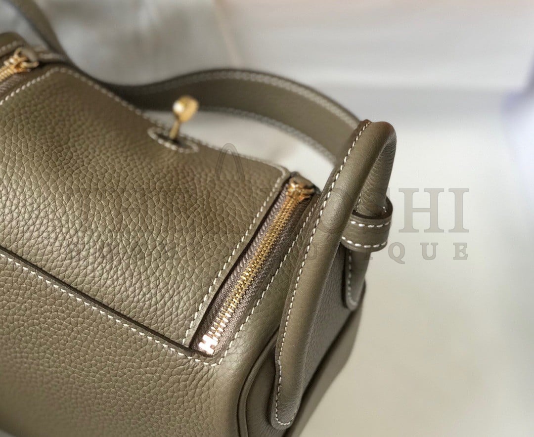 H**me5 Lindy Mini Bag In Taupe Clemence Leather GHW Master Quality