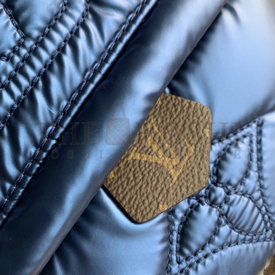 L0vis Vvtt0n LV Unisex Pillow Palm Springs Mini Backpack Navy Blue Recycled Metallic Nylon Master Quality