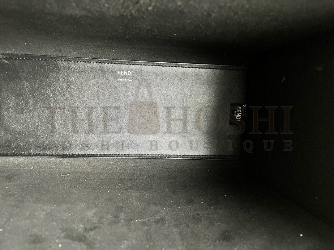 F**di Sunshine Medium Tote Bag In Noir Calfskin Master Quality