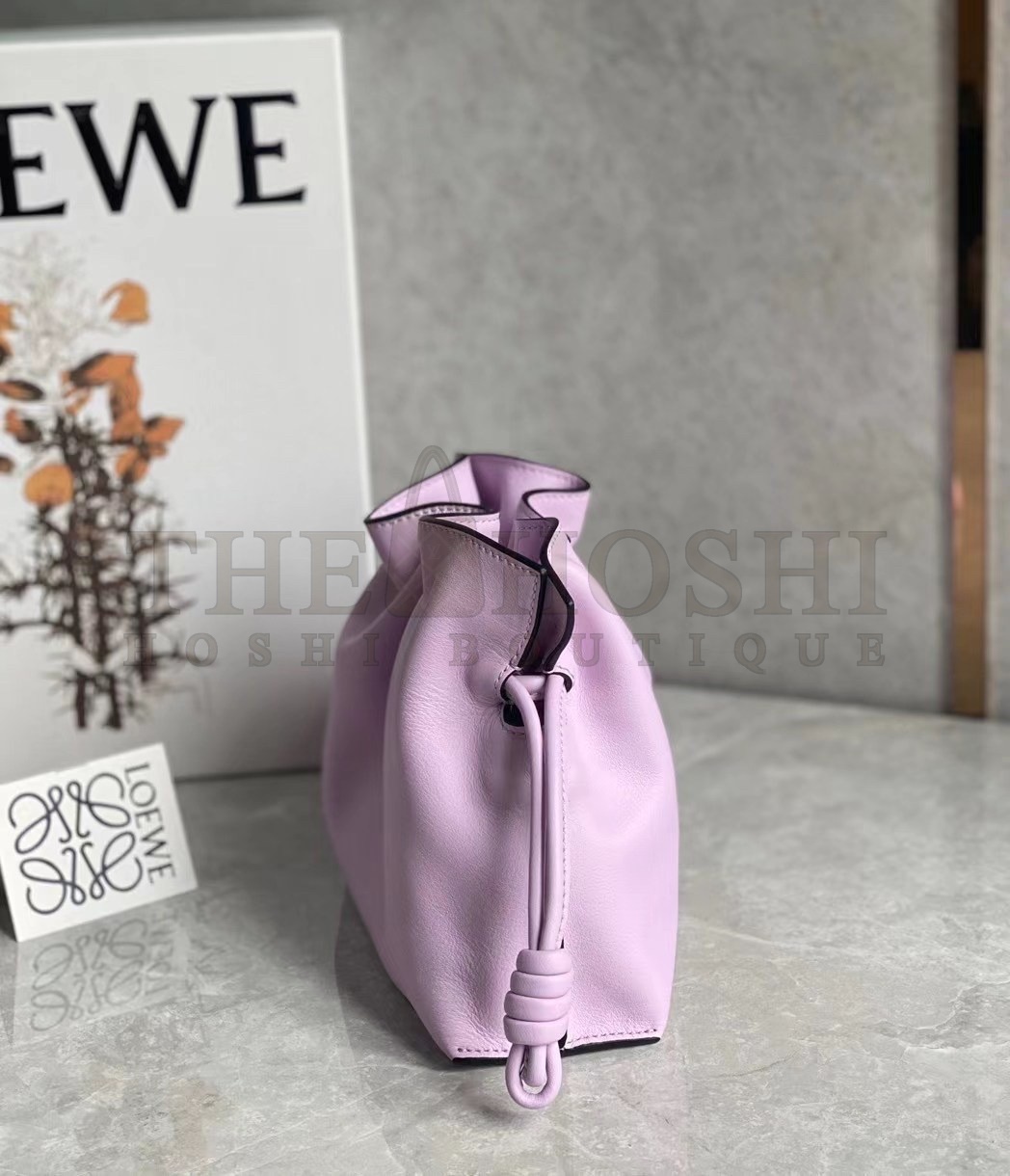 L0ew* Mini Flamenco Clutch Bag In Bloom Orchid Calfskin Master Quality