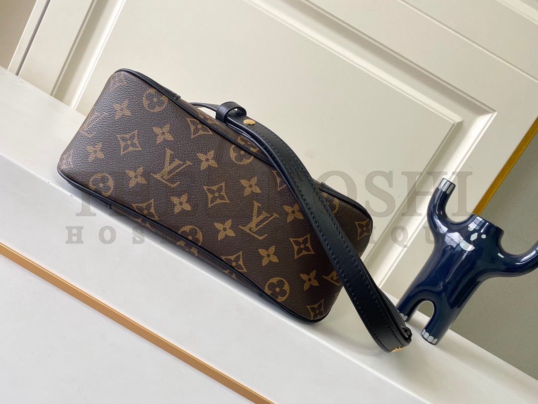 L0vis Vvtt0n LV Women Boulogne Handbag Black Brown Monogram Coated Canvas M45831 Master Quality