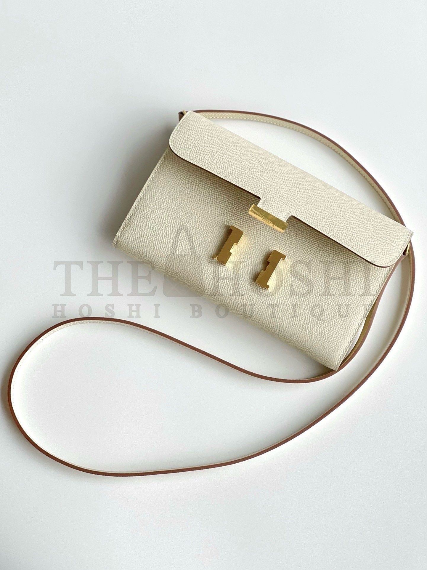 H**me5 Constance To Go Wallet in Craie Epsom Calfskin Master Quality