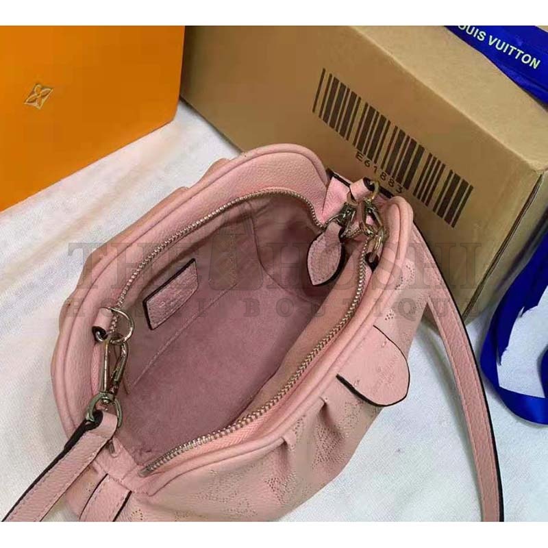 L0vis Vvtt0n LV Women Scala Mini Pouch Magnolia Pink Mahina Perforated Calf Leather Master Quality