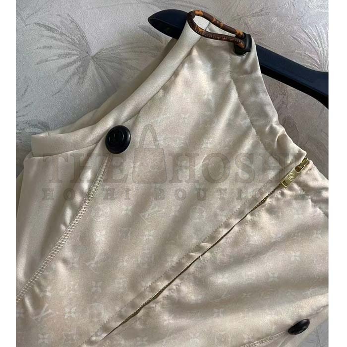 L0vis Vvtt0n LV Women Drawstring Scuba Dress Pinkish Beige Regular Fit 1AFCI8 Master Quality