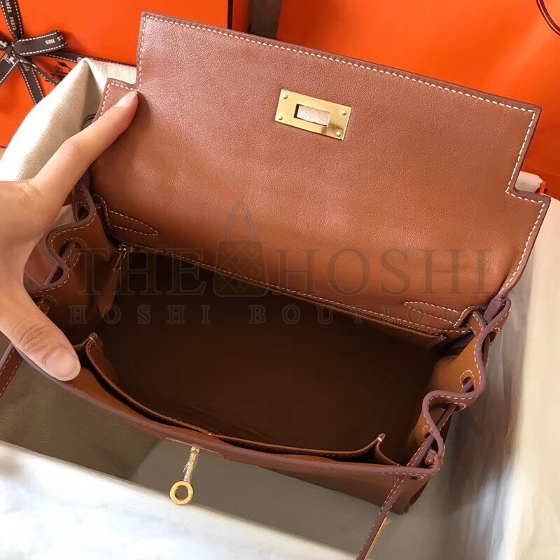 H**me5 Gold Swift Kelly 28cm Handmade Bag Master Quality