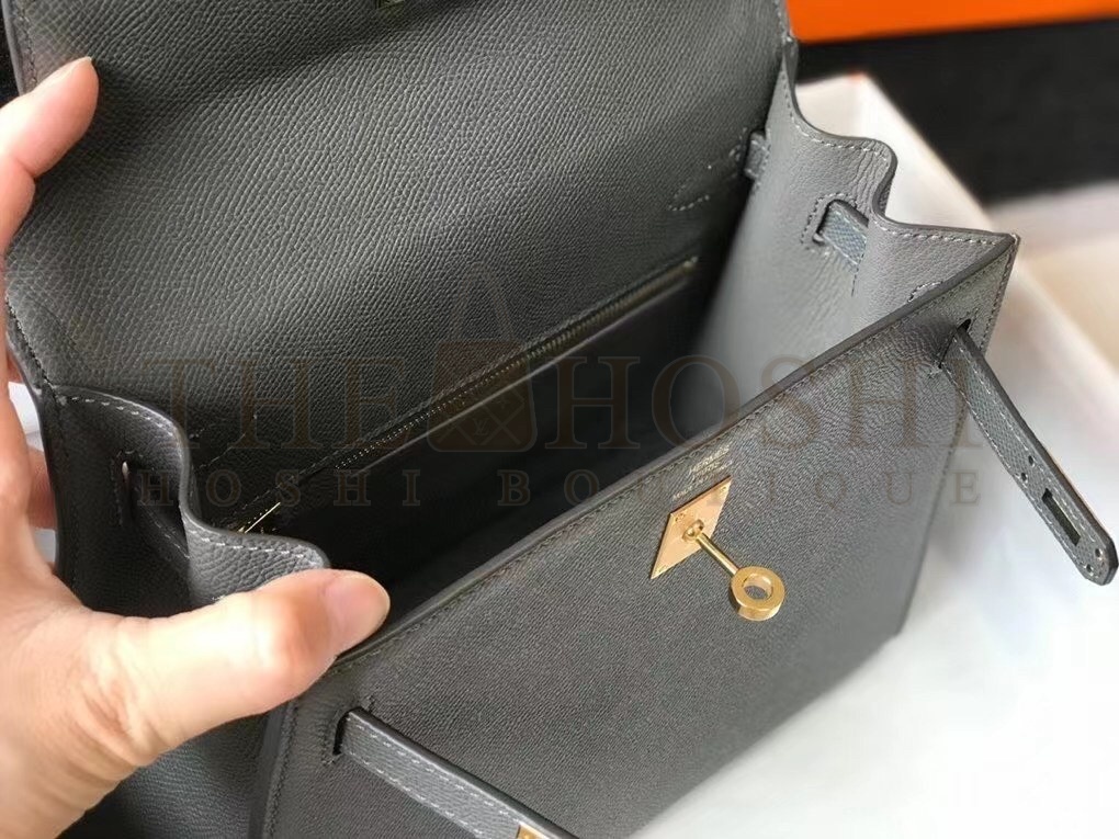 H**me5 Ardoise Epsom Kelly 25cm Sellier Bag GHW Master Quality