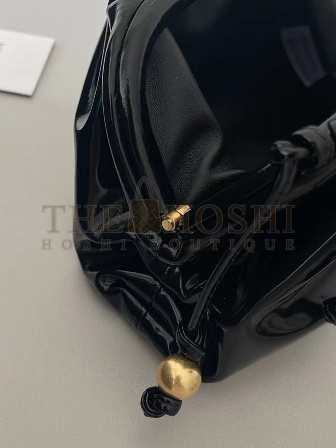 B0tt*ga Ven*ta Mini Pouch In Black Patent Leather Master Quality
