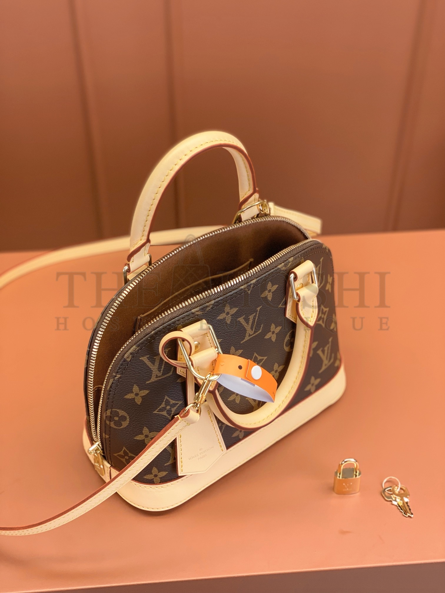 L0vis Vvtt0n LV Women Alma BB Handbag Monogram Coated Canvas Smooth Cowhide M53152 Master Quality