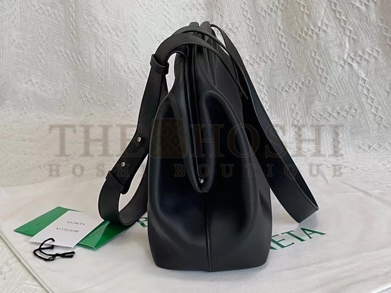 B0tt*ga Ven*ta Medium Point Top Handle Bag In Black Leather Master Quality