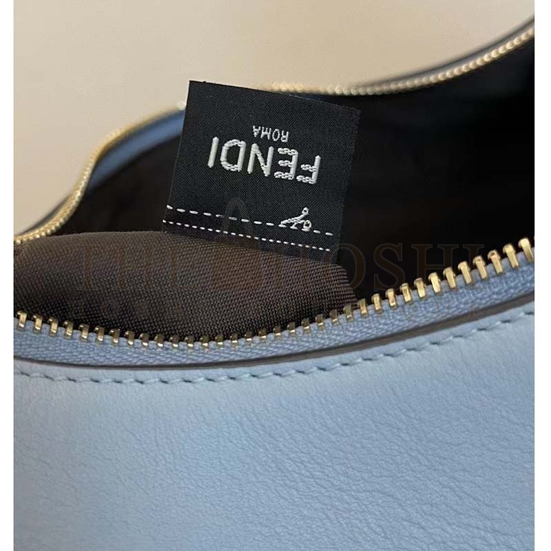 F**di Women FF F**digraphy Small Light Blue Leather Bag Master Quality