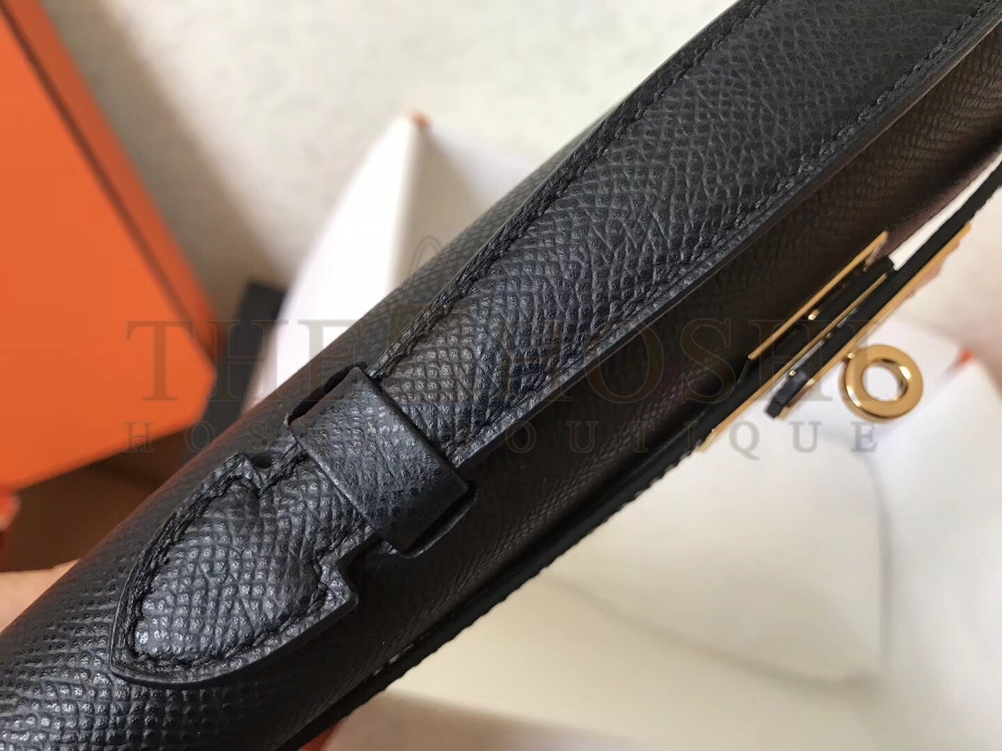 H**me5 Black Epsom Kelly Cut Handmade Bag Master Quality