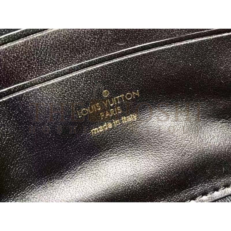 L0vis Vvtt0n LV Women Wallet On Strap Black Monogram Embroidered Leather Master Quality