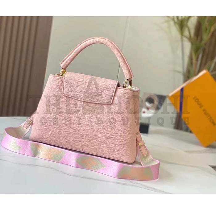 L0vis Vvtt0n LV Women Capucines BB Handbag Rose Jasmin Taurillon Leather Master Quality