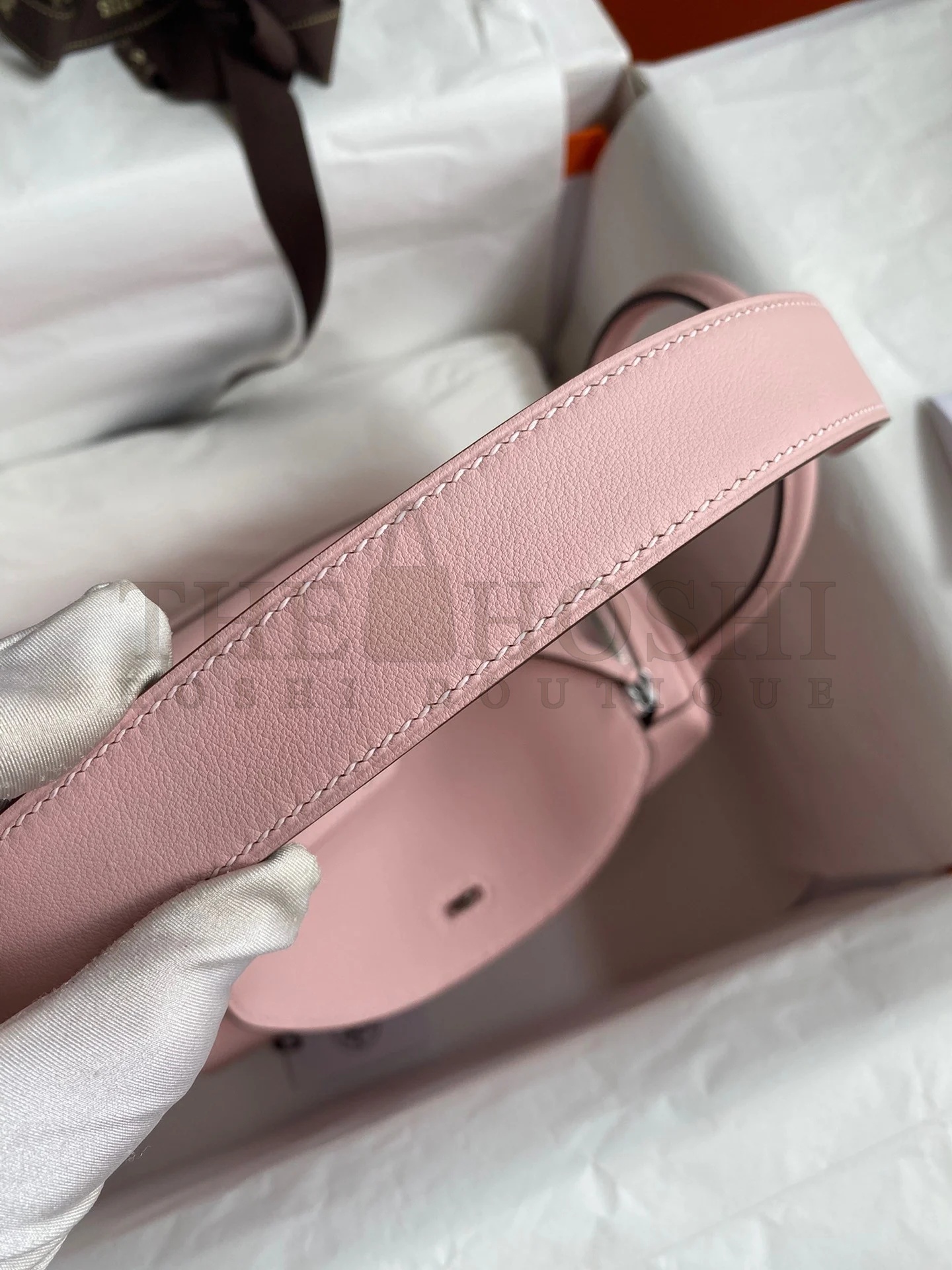 H**me5 Lindy 26 Handmade Bag In Rose Sakura Swift Calfskin Master Quality