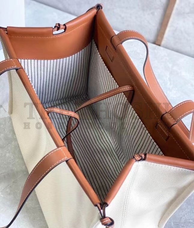 L0ew* Cushion Medium Tote In Canvas and Calfskin Master Quality