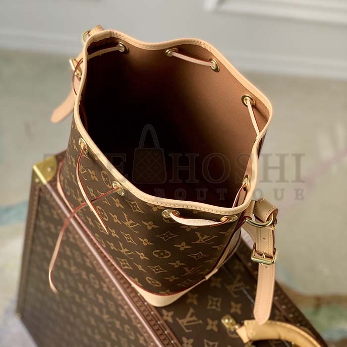L0vis Vvtt0n LV Women Noé BB Bucket Bag Monogram Coated Canvas Cowhide Leather Master Quality