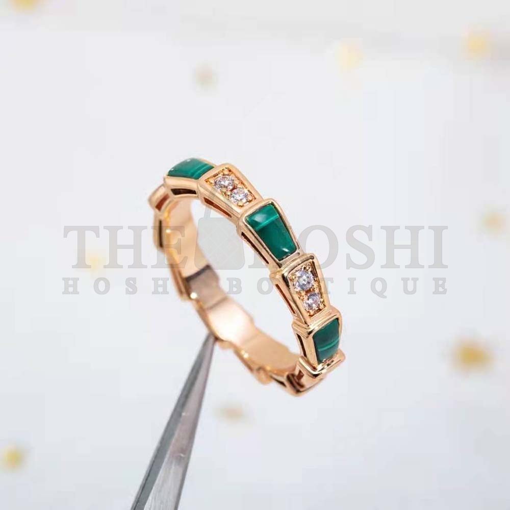 Bv1g*ai Women Use of Unconventional Materials Serpenti Viper Ring Master Quality