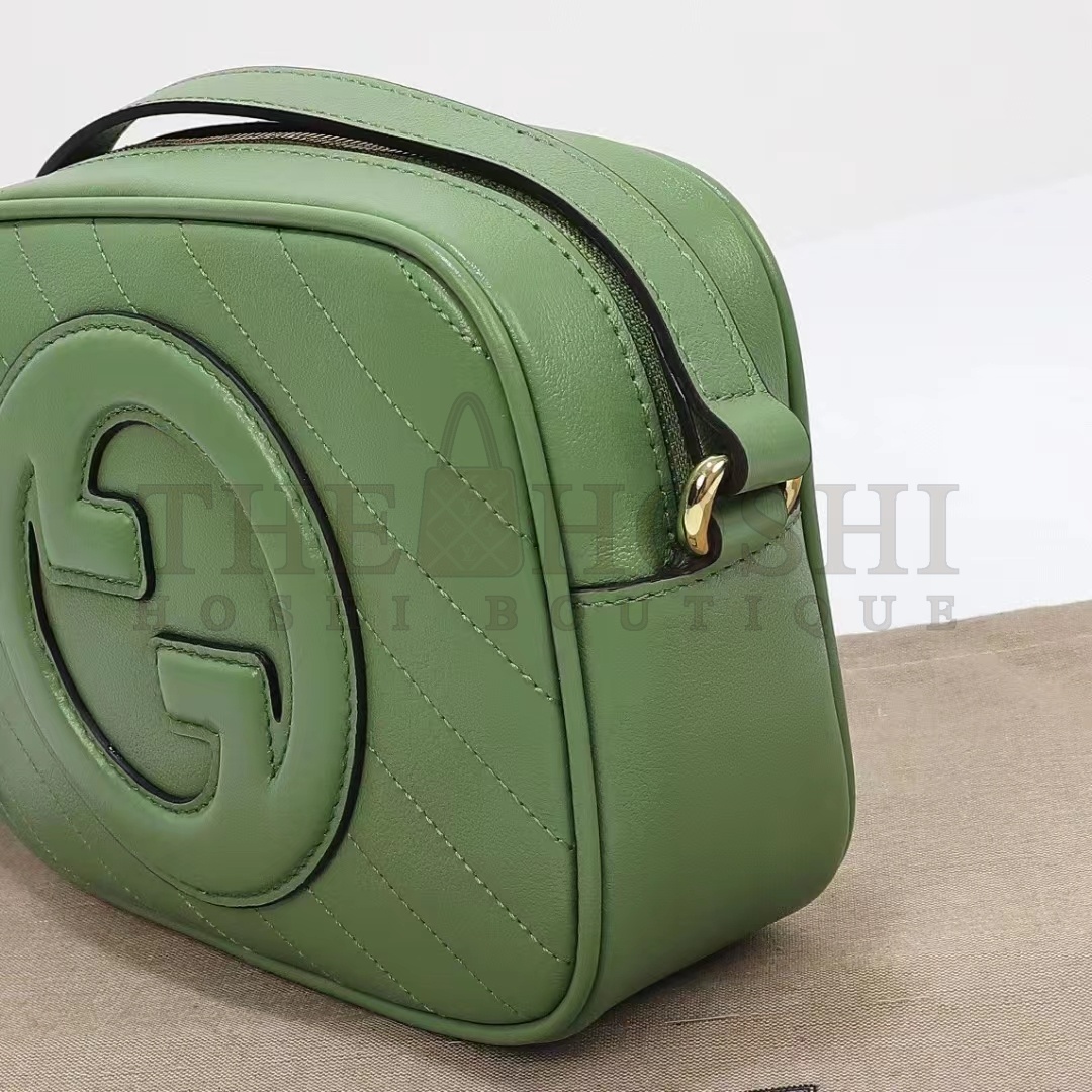 Gvc*1 Women GG Blondie Small Shoulder Bag Green Leather Zipper Closure Master Quality