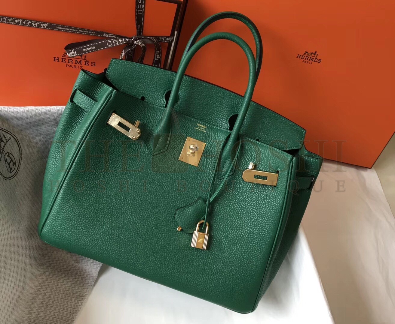 H**me5 Malachite Clemence Birkin 30cm Bag Master Quality