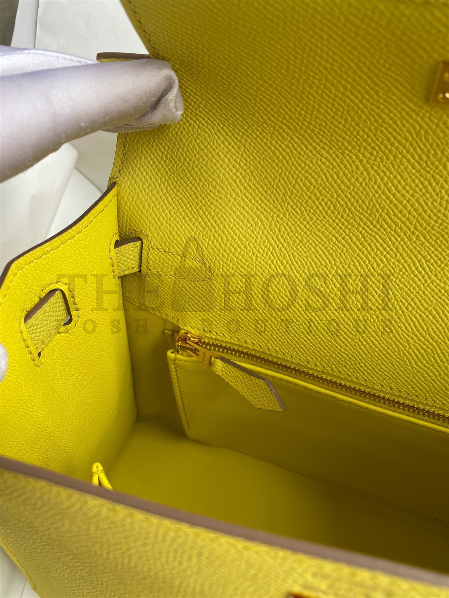 H**me5 Epsom Kelly 25cm Sellier Handmade Lime Bag Master Quality