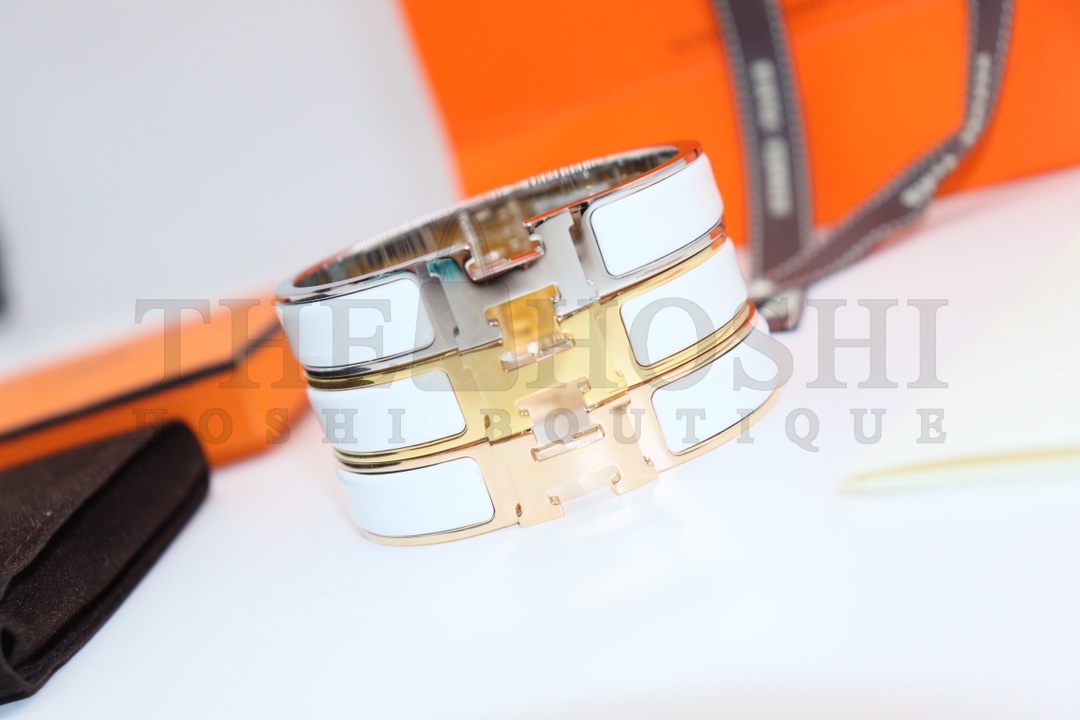 Fake H**me5 Bracelet, Clic H bracelet Dupe, White Enamel Bracelet, Three Color Master Quality