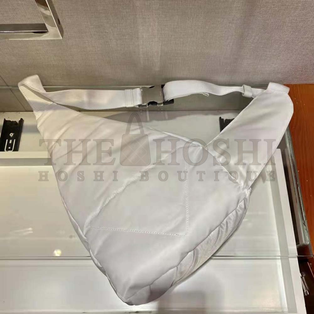 Pra*a Unisex Re-Nylon and Leather Backpack-White Master Quality