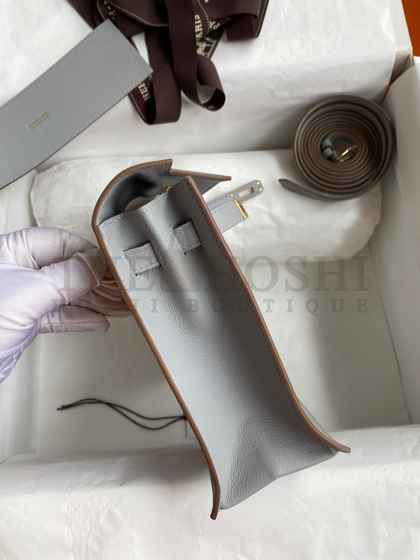 H**me5 Kelly Danse II Bag In Blue Glacier Evercolor Calfskin Master Quality