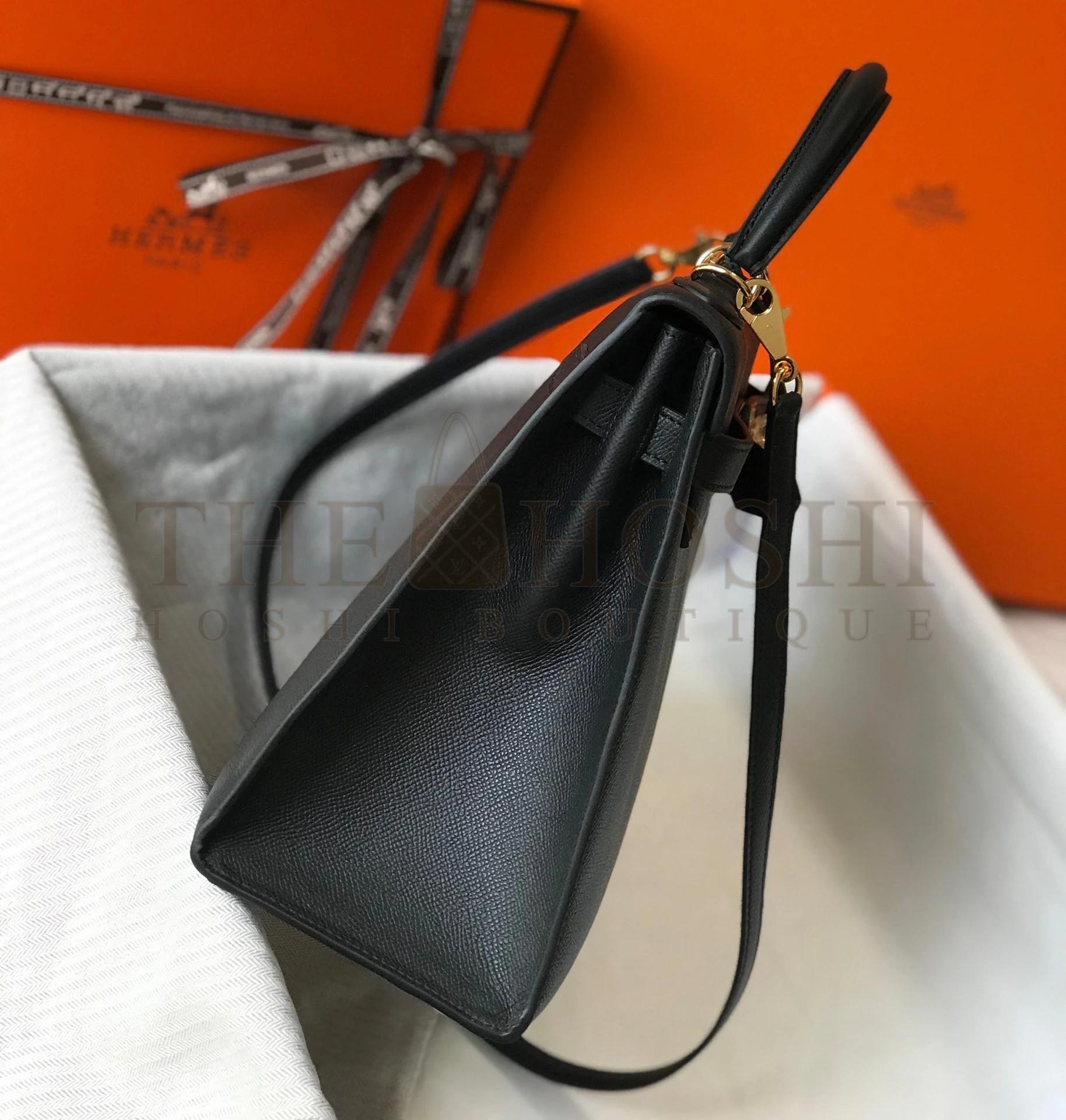 H**me5 Kelly 28cm Sellier Bag in Black Epsom Calfskin GHW Master Quality
