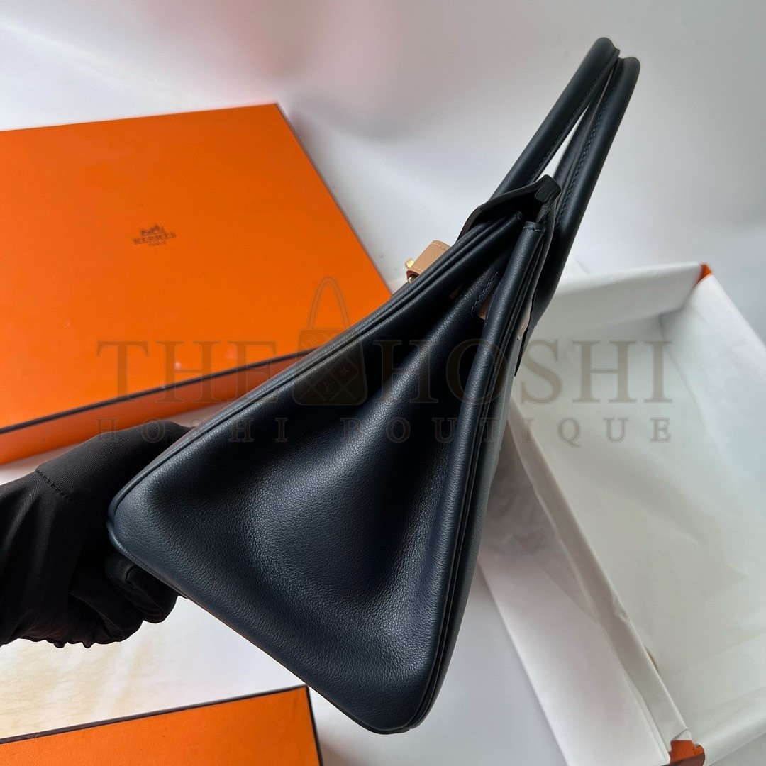 H**me5 Colormatic Birkin 30 Bag in Blue Nuit, Black and Chai Swift Leather Master Quality